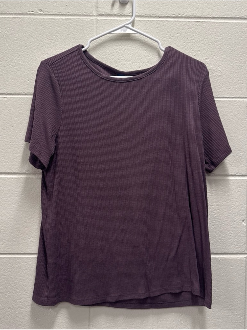 Old Navy Ribbed Short Sleeve Tee - Plum